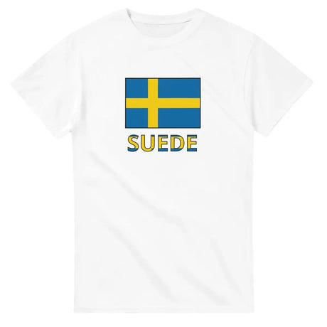 T-shirt Drapeau Suède en texte - Pixelforma 