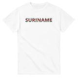 T-shirt Drapeau Suriname en écriture - Pixelforma 