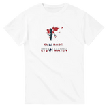 T-shirt drapeau svalbard et jan mayen en carte - pixelforma