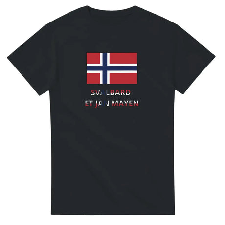 T-shirt Drapeau Svalbard et Jan Mayen en texte - Pixelforma 