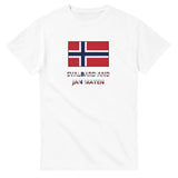 T-shirt drapeau svalbard et jan mayen texte - pixelforma