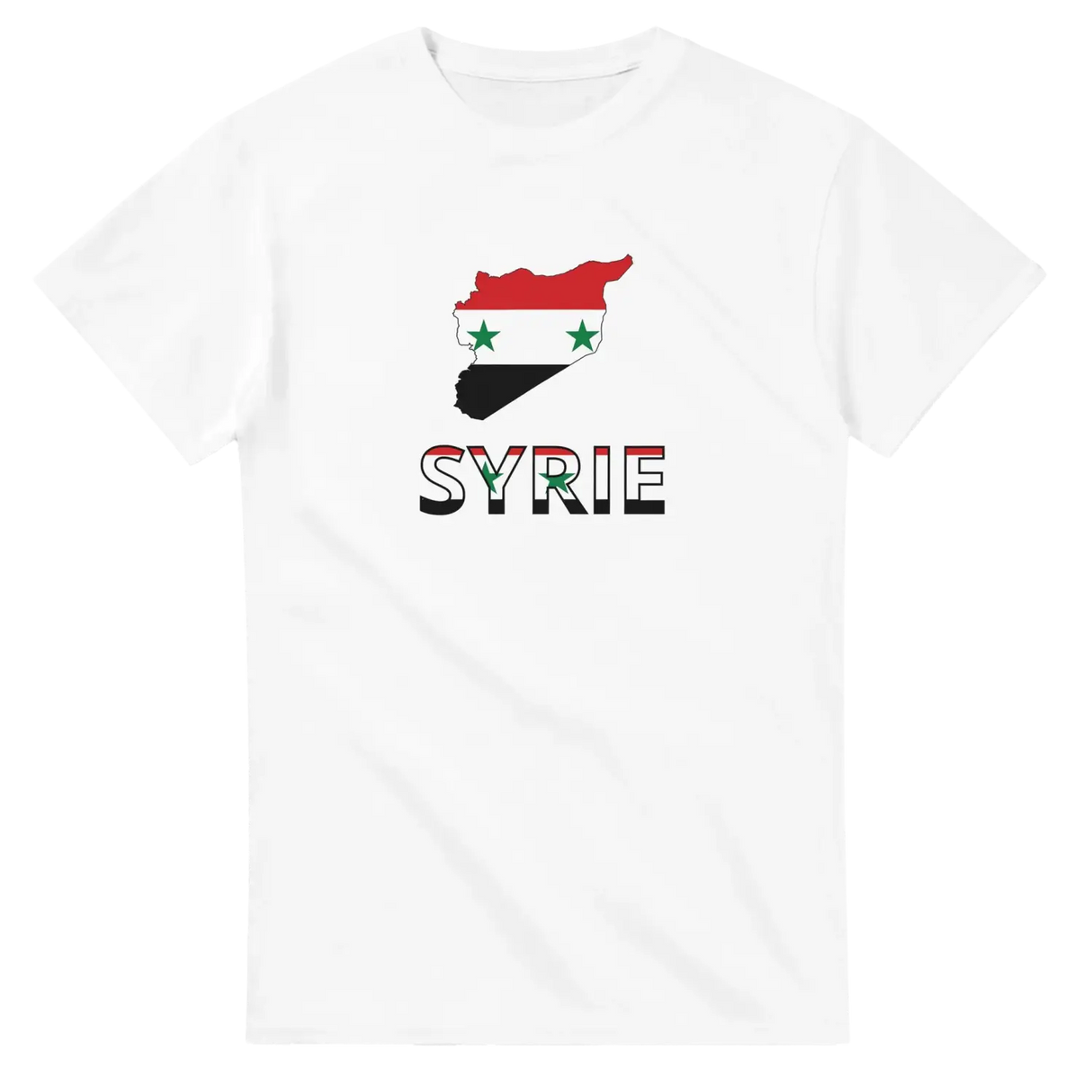 T-shirt drapeau syrie en carte - pixelforma