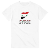 T-shirt drapeau syrie en carte - pixelforma