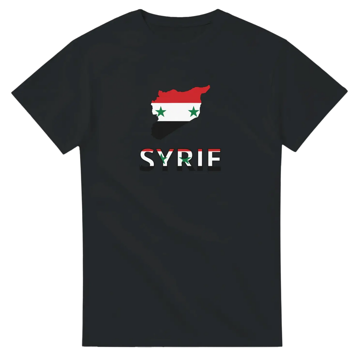 T-shirt drapeau syrie en carte - pixelforma