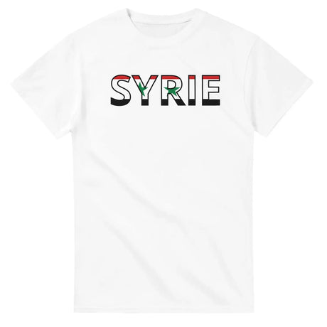 T-shirt drapeau syrie en écriture - pixelforma