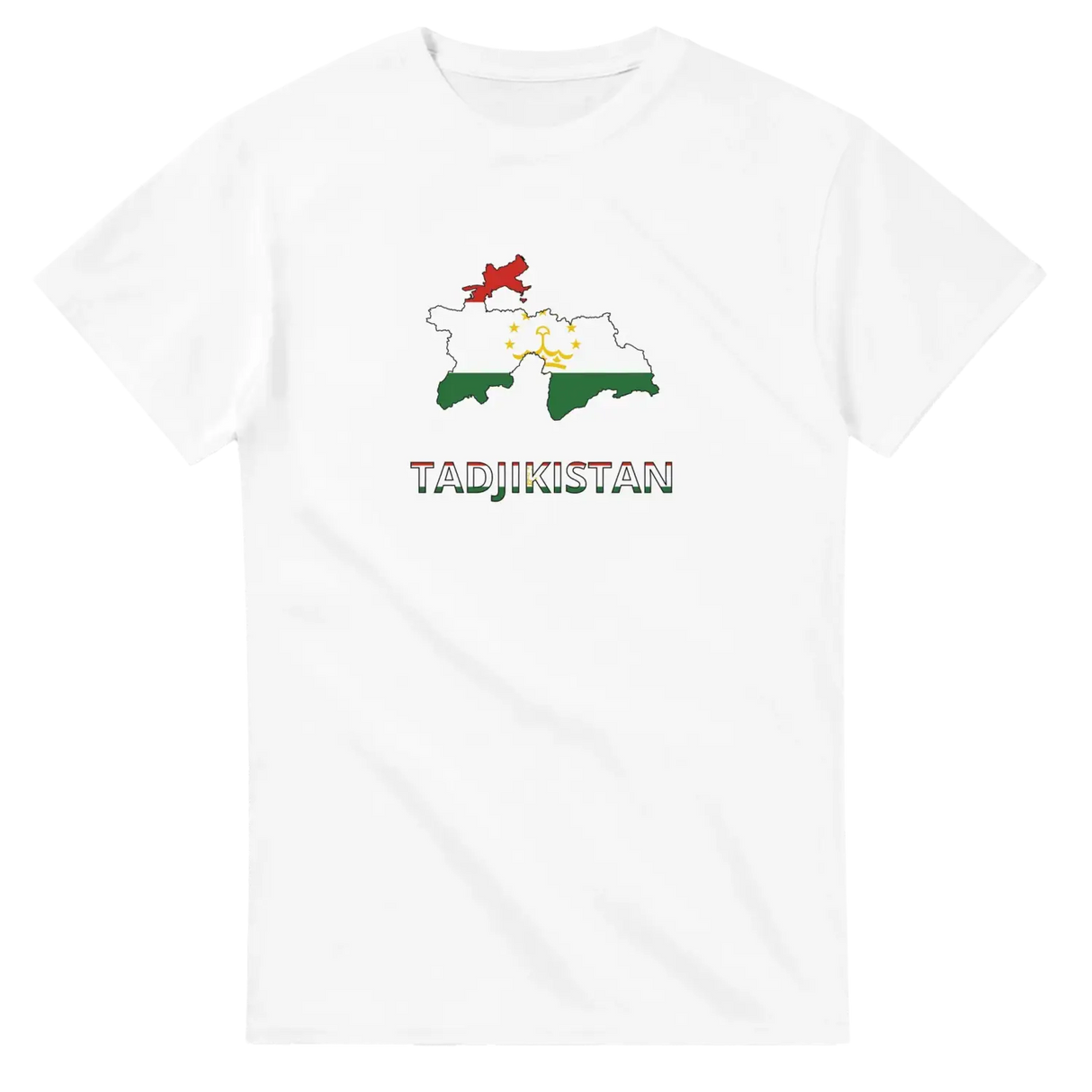 T-shirt drapeau tadjikistan en carte - pixelforma