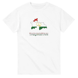 T-shirt drapeau tadjikistan en carte - pixelforma