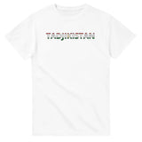 T-shirt Drapeau Tadjikistan en écriture - Pixelforma 