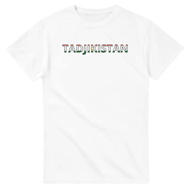 T-shirt Drapeau Tadjikistan en écriture - Pixelforma 