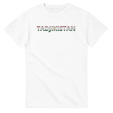 T-shirt drapeau tadjikistan en écriture - pixelforma