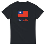 T-shirt drapeau taïwan en texte - pixelforma