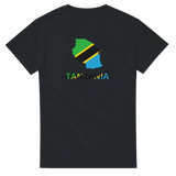 T-shirt drapeau tanzanie carte - pixelforma