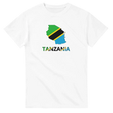 T-shirt drapeau tanzanie carte - pixelforma