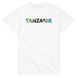 T-shirt Drapeau Tanzanie en écriture - Pixelforma 