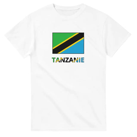 T-shirt Drapeau Tanzanie en texte - Pixelforma 