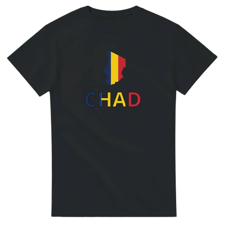 T-shirt drapeau tchad carte - pixelforma