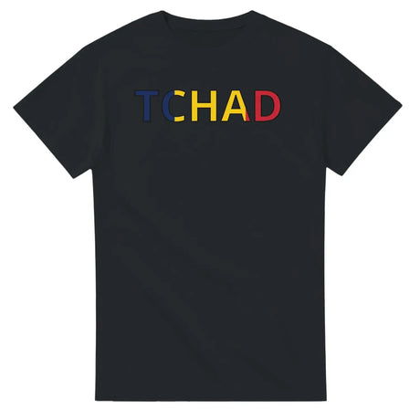 T-shirt drapeau tchad en écriture - pixelforma