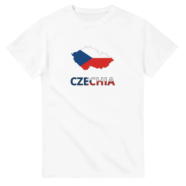 T-shirt drapeau tchéquie carte - pixelforma