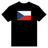 T-shirt drapeau tchéquie coton mélangé brodé manches longues