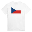 T-shirt drapeau tchéquie coton mélangé brodé manches longues