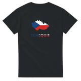 T-shirt drapeau tchéquie en carte - pixelforma