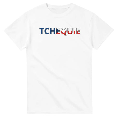 T-shirt drapeau tchéquie en écriture - pixelforma