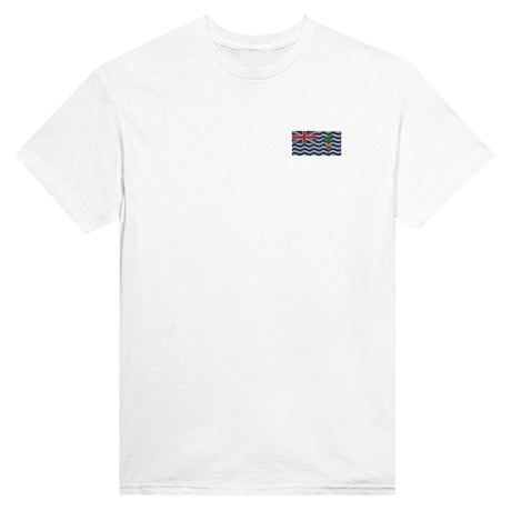 T-shirt drapeau territoire britannique broderie coton doux