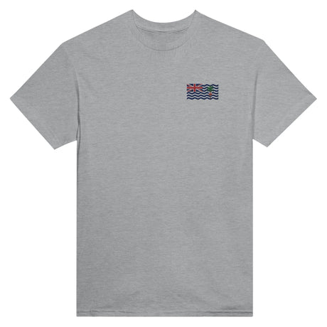 T-shirt drapeau territoire britannique broderie coton doux