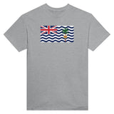 T-shirt drapeau territoire britannique coton mélangé brodé