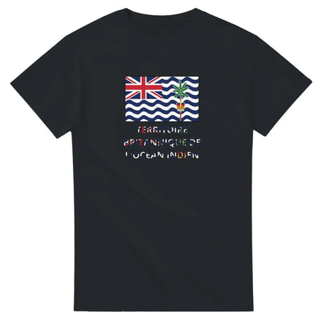 T-shirt Drapeau Territoire britannique de l'océan Indien en texte - Pixelforma 