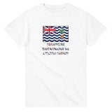 T-shirt drapeau territoire britannique de l’océan indien en texte - pixelforma