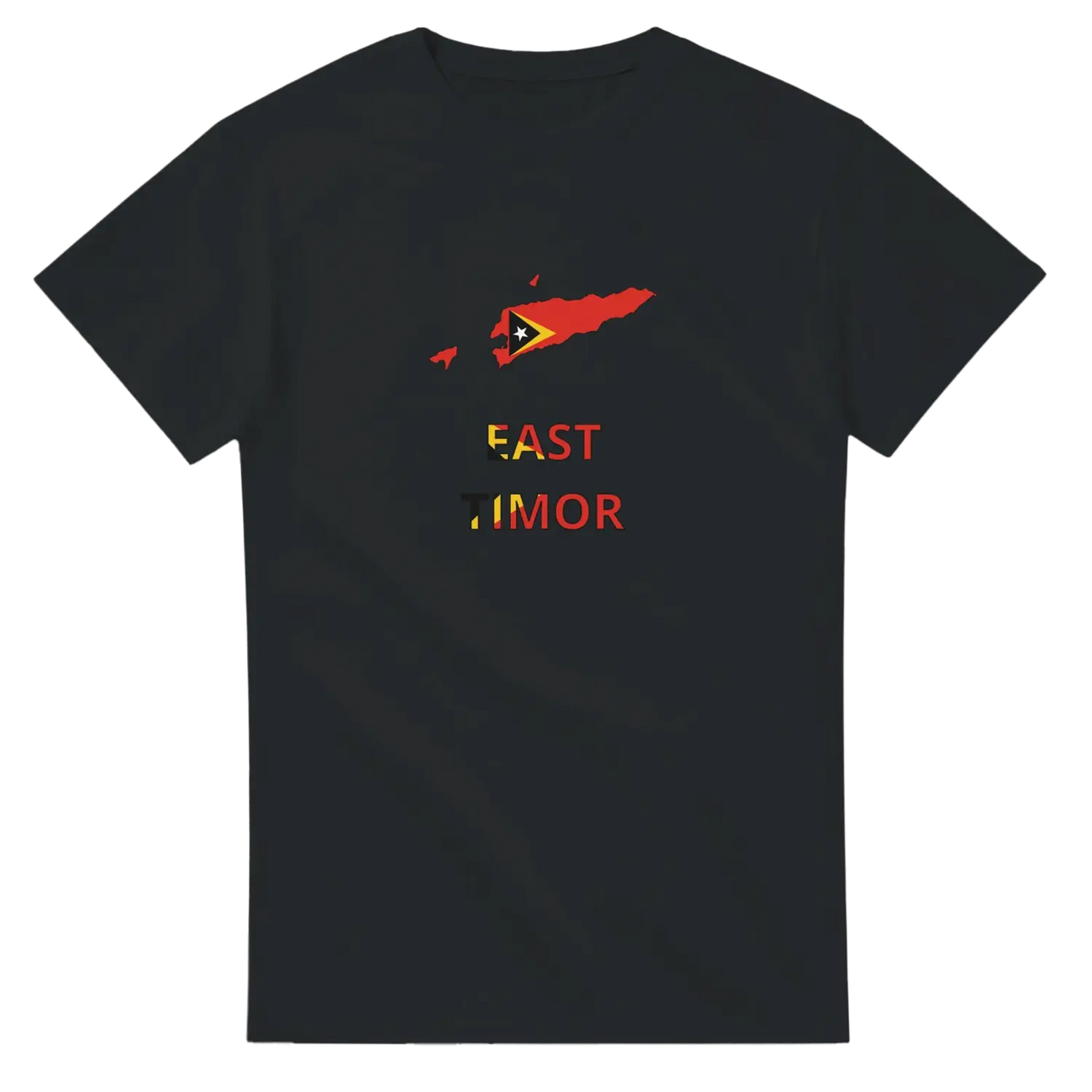 T-shirt drapeau timor oriental carte - pixelforma