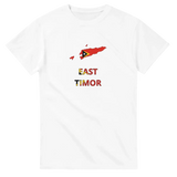 T-shirt drapeau timor oriental carte - pixelforma