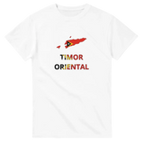 T-shirt drapeau timor oriental en carte - pixelforma