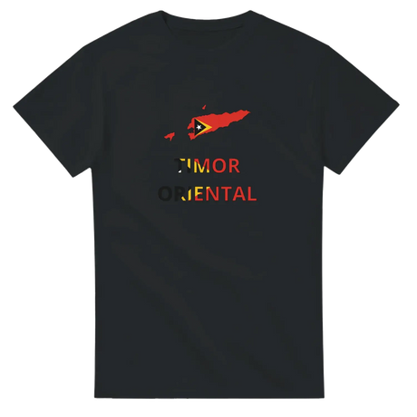 T-shirt drapeau timor oriental en carte - pixelforma