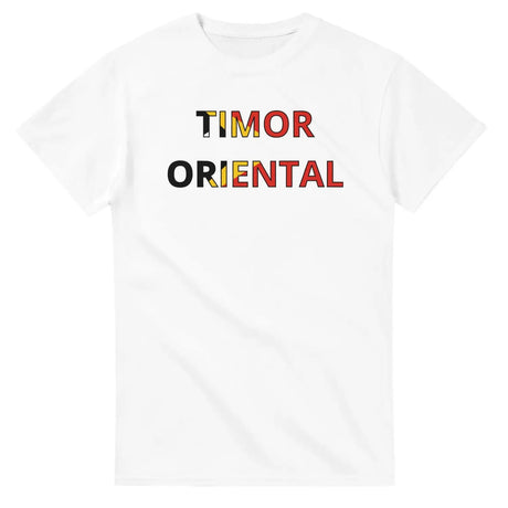 T-shirt drapeau timor oriental en écriture - pixelforma