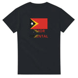 T-shirt drapeau timor oriental en texte - pixelforma