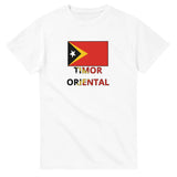 T-shirt drapeau timor oriental en texte - pixelforma