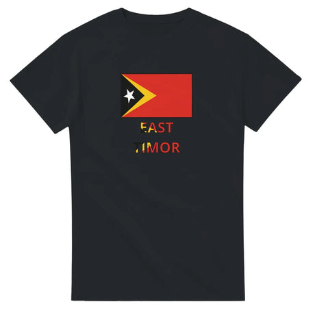 T-shirt drapeau timor oriental texte - pixelforma