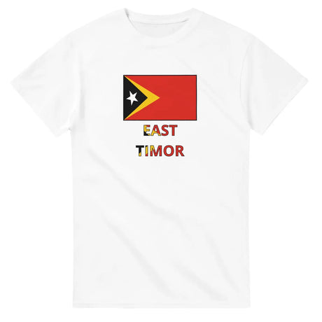 T-shirt drapeau timor oriental texte - pixelforma