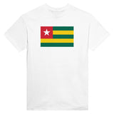 T-shirt drapeau togo brodé coton mélangé manches longues