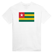T-shirt drapeau togo imprimé coton mélangé manches longues