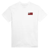 T-shirt drapeau tonga broderie couleur coton mélangé