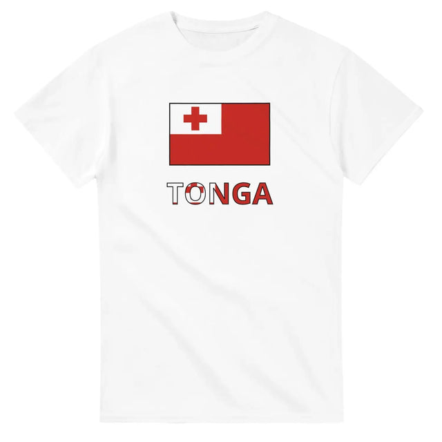 T-shirt drapeau tonga en texte - pixelforma