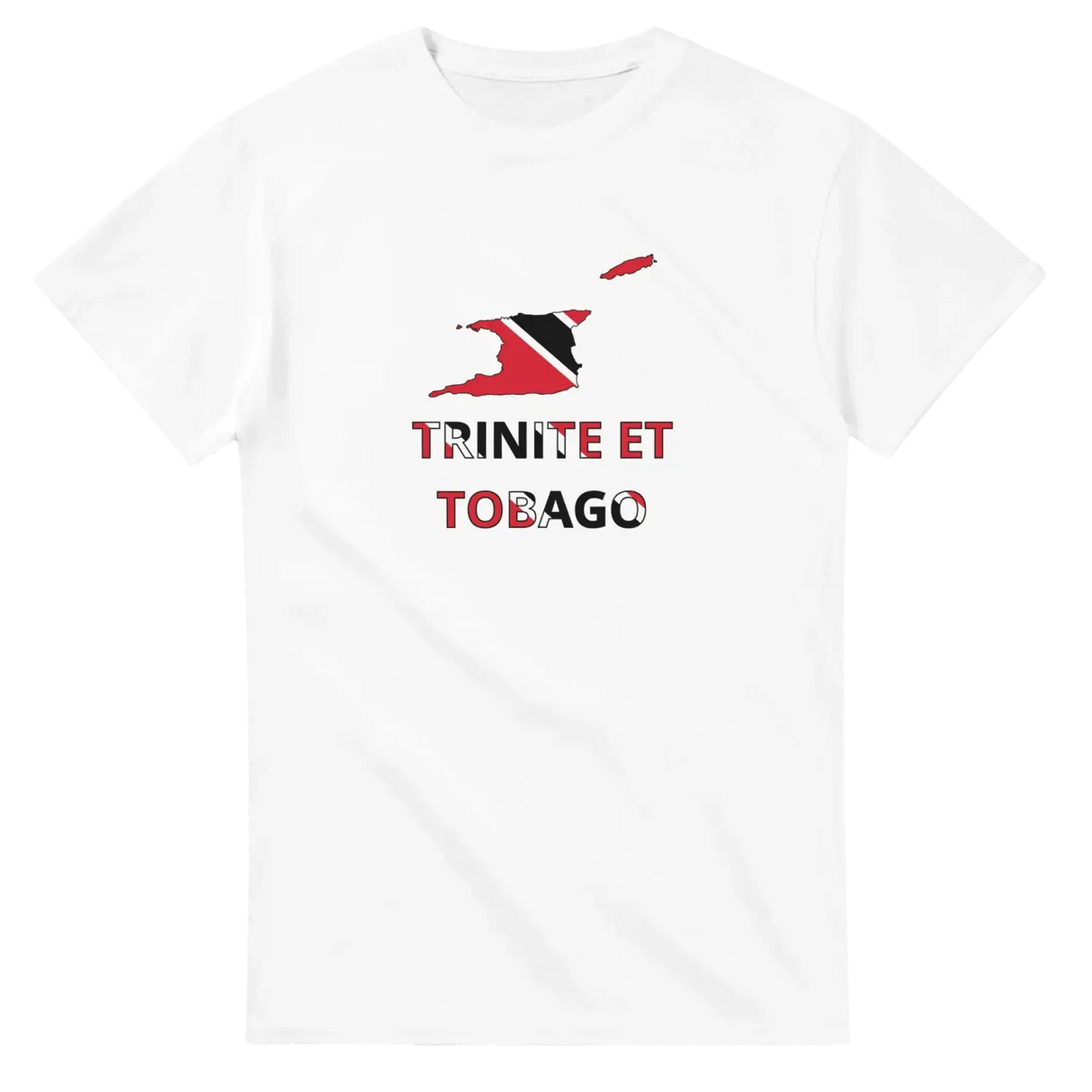 T-shirt drapeau trinité-et-tobago en carte - pixelforma