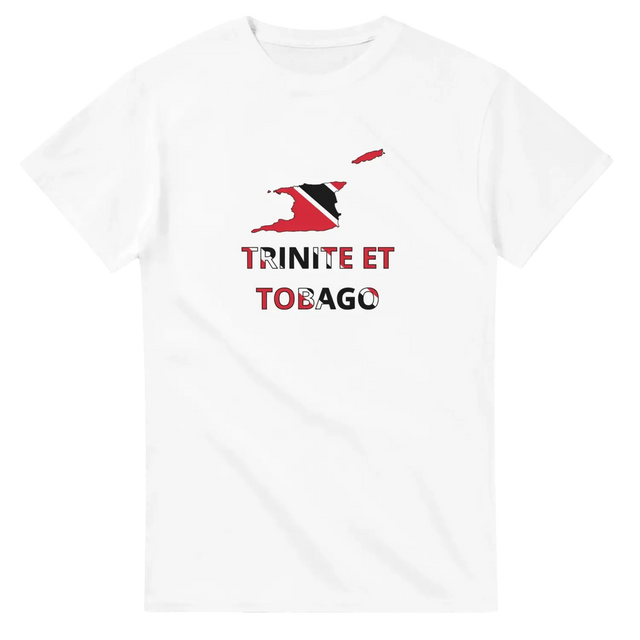 T-shirt drapeau trinité-et-tobago en carte - pixelforma