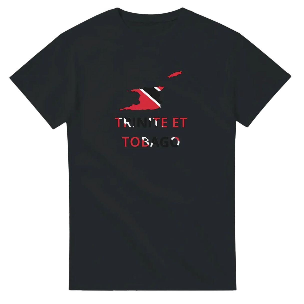 T-shirt drapeau trinité-et-tobago en carte - pixelforma