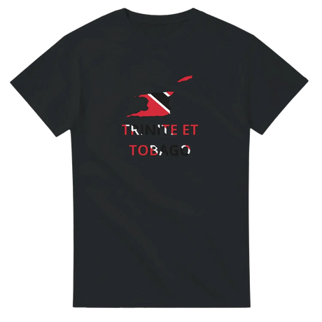 T-shirt drapeau trinité-et-tobago en carte - pixelforma