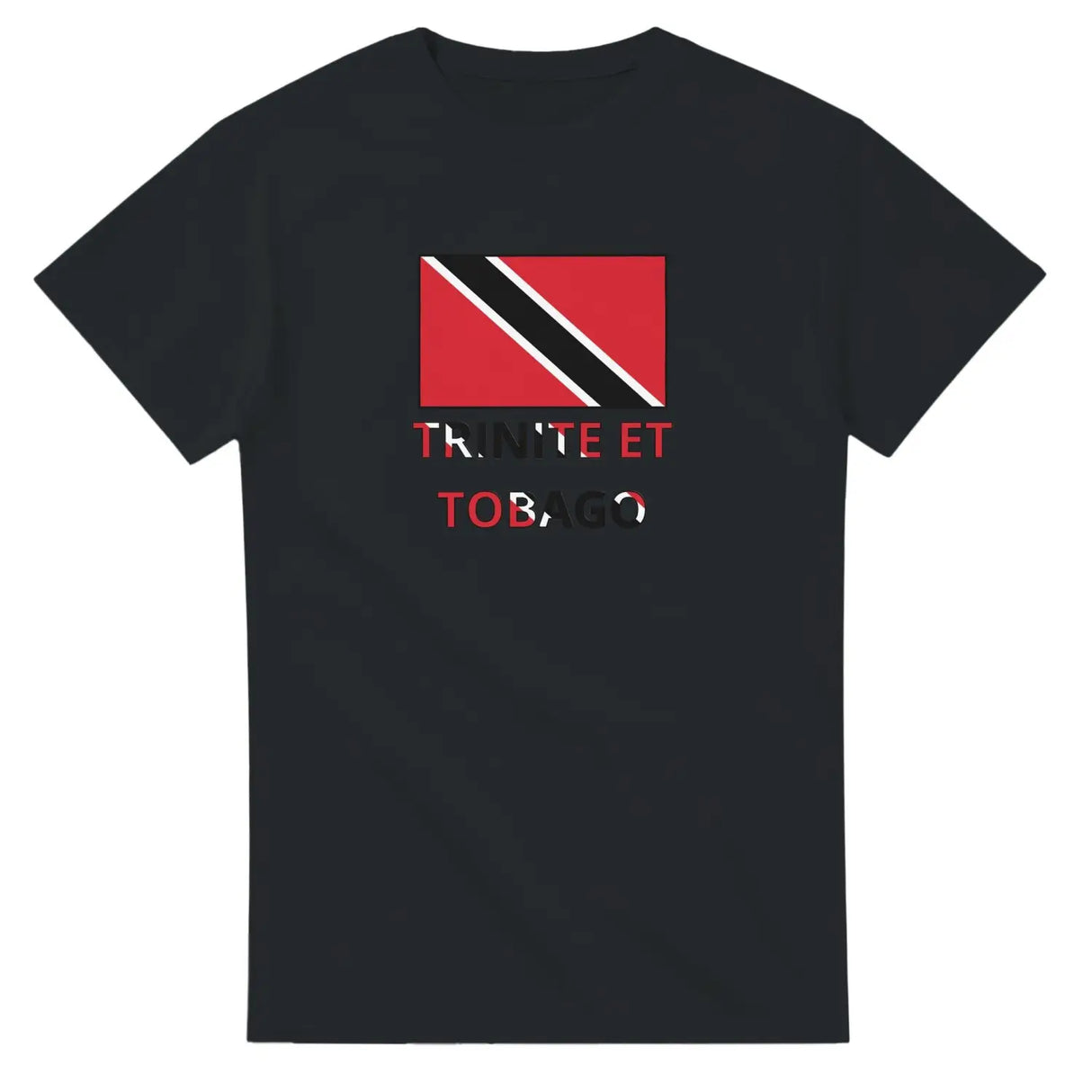 T-shirt drapeau trinité-et-tobago en texte - pixelforma