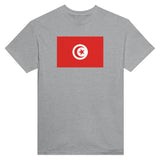 T-shirt drapeau tunisie brodé coton mélangé rouge